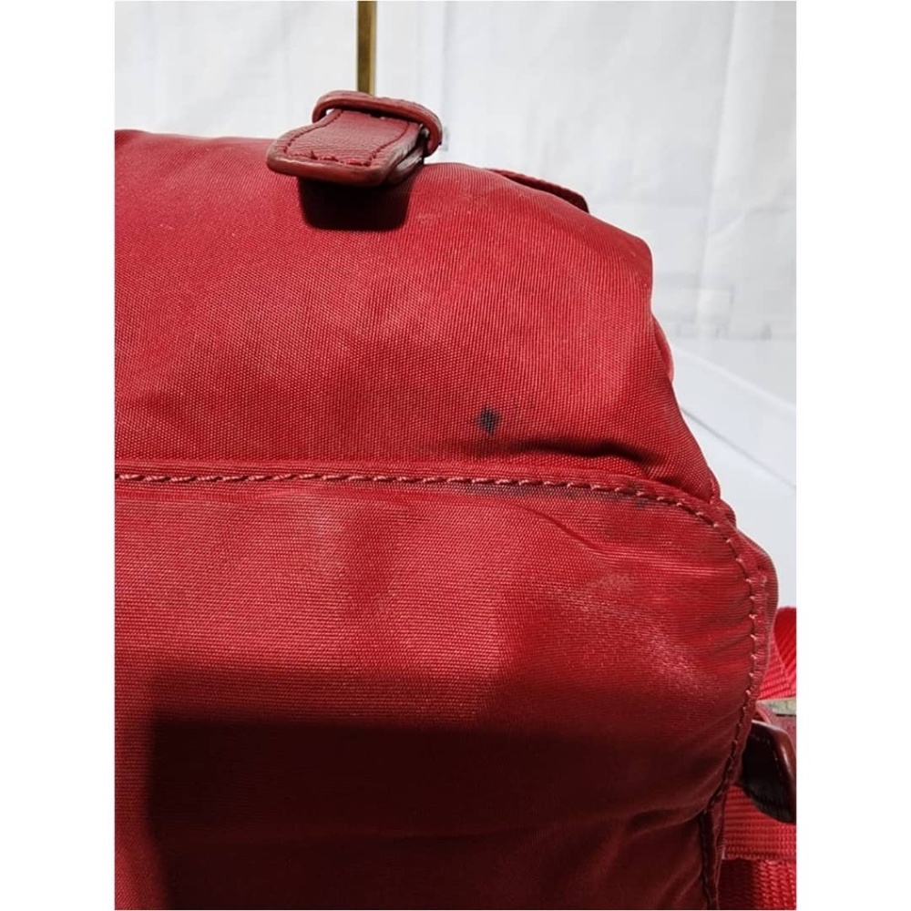 Authentic PRADA Tessuto Nylon Vela Medium Backpack Red - Picture 10 of 14